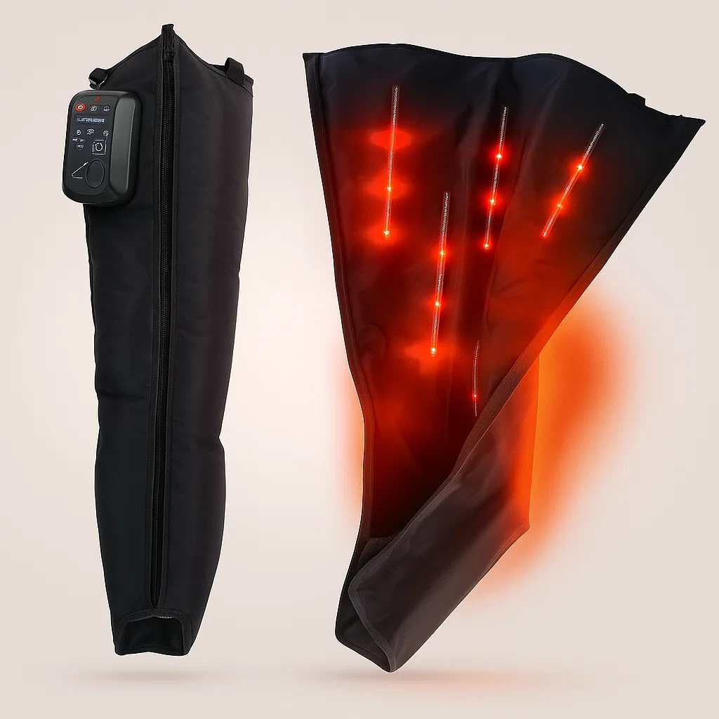 led red light heat thermo therapy compression boots